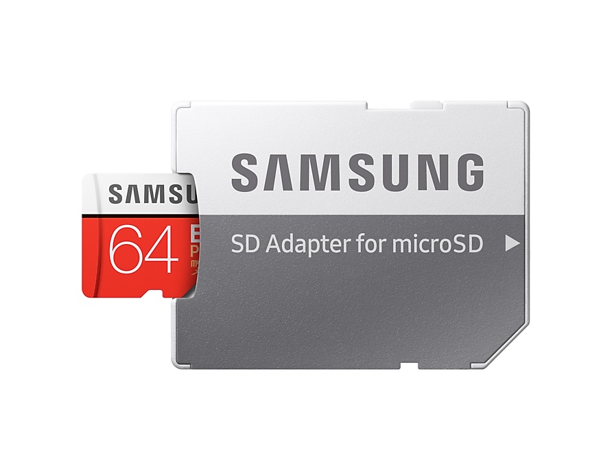 фото Карта памяти Samsung MicroSD 64GB Class 10 Evo Plus U1 U3 (R/W 100/60 MB/s) + SD адаптер