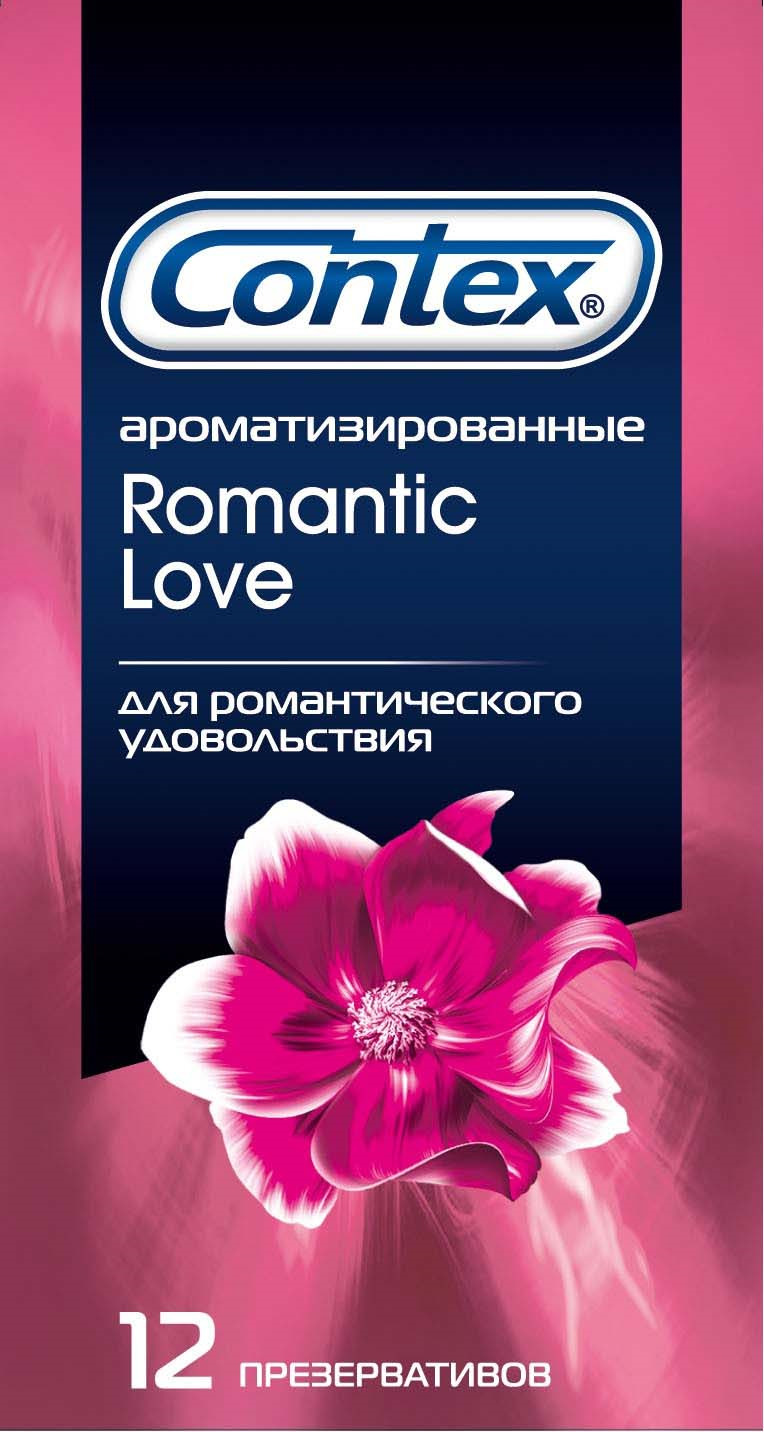 Contex Romantic Love Презервативы ароматизированные для романтического удовольствия, 12 шт - изображение