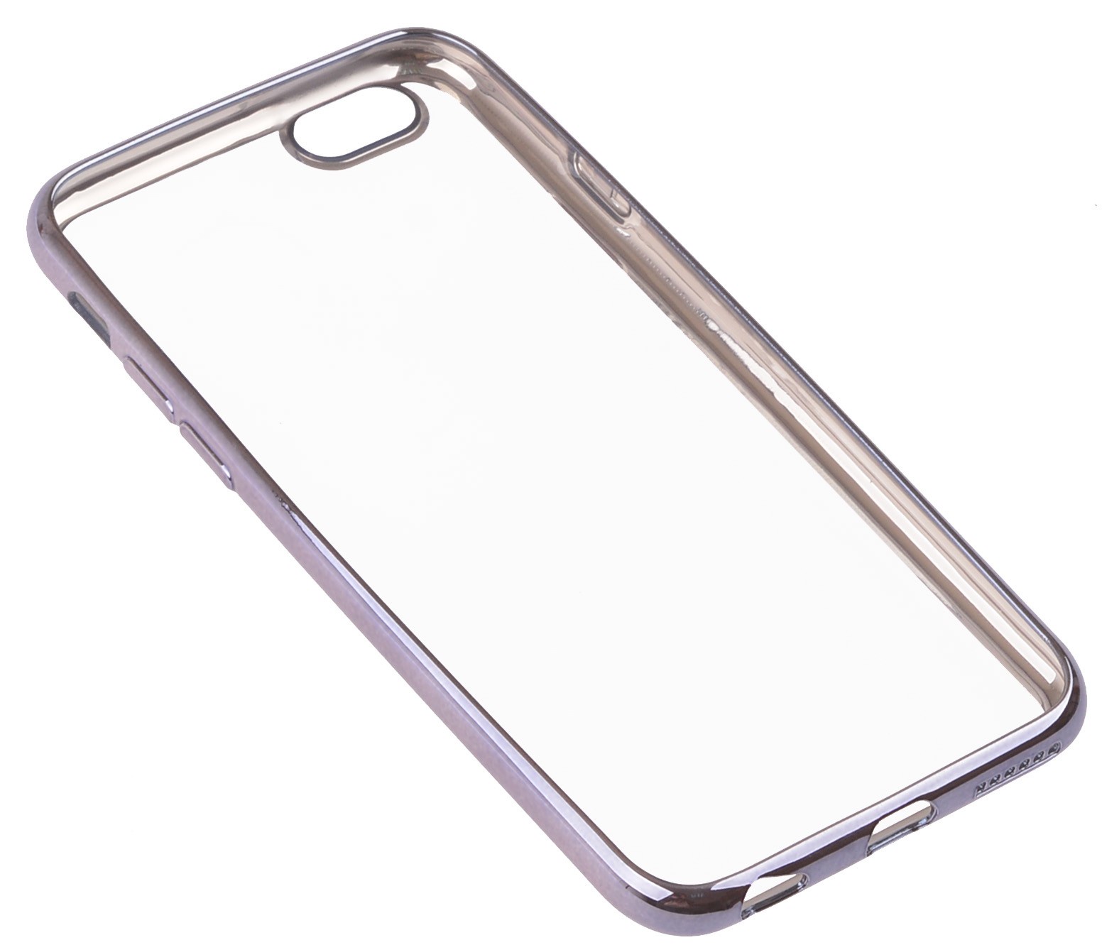 фото Чехол для сотового телефона skinBOX Silicone chrome border, 4660041407891, серебристый