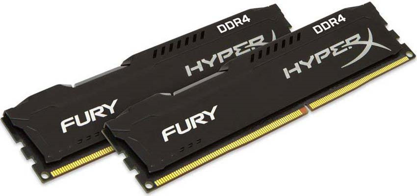 фото Комплект модулей оперативной памяти Kingston HyperX Fury DDR4 DIMM, 16GB (2х8GB), 2666MHz, CL16, HX426C16FB2K2/16, black