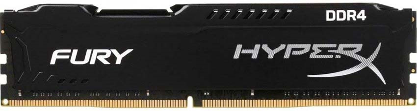 фото Модуль оперативной памяти Kingston HyperX Fury DDR4 DIMM, 8GB, 3200MHz, CL18, HX432C18FB2/8, black