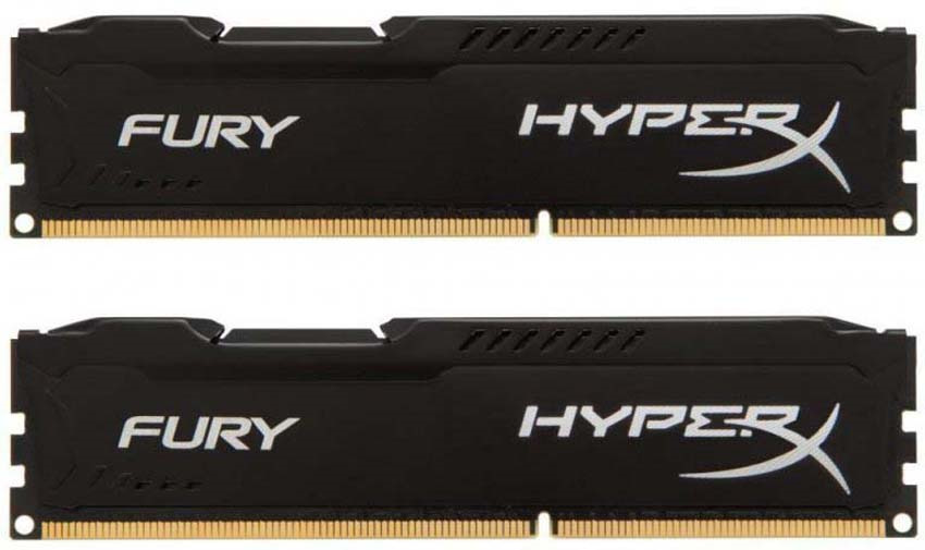 фото Комплект модулей оперативной памяти Kingston HyperX Fury DDR4 DIMM, 16GB (2х8GB), 3200MHz, CL18, HX432C18FB2K2/16, black