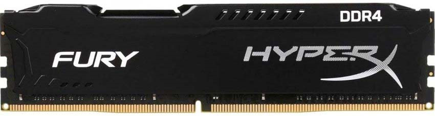 фото Модуль оперативной памяти Kingston HyperX Fury DDR4 DIMM, 8GB, 3466MHz, CL19, HX434C19FB2/8, black