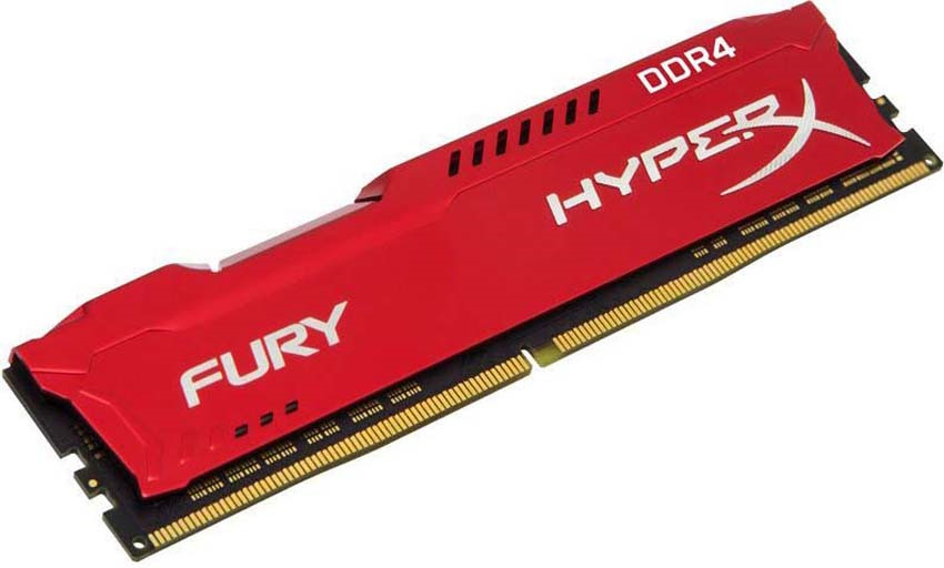 фото Модуль оперативной памяти Kingston HyperX Fury DDR4 DIMM, 8GB, 3200MHz, CL18, HX432C18FR2/8, red