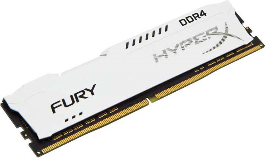 фото Модуль оперативной памяти Kingston HyperX Fury DDR4 DIMM, 8GB, 2400MHz, CL15, HX424C15FW2/8, white