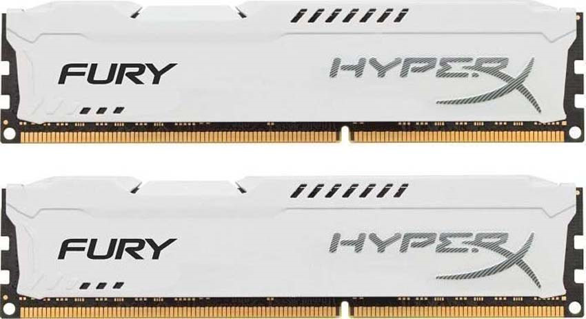 фото Комплект модулей оперативной памяти Kingston HyperX Fury DDR4 DIMM, 32GB (2х16GB), 3200MHz, CL18, HX432C18FWK2/32, white