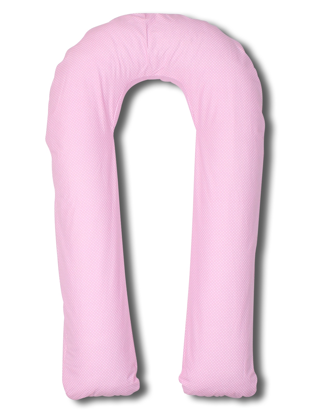Подушка для кормящих и беременных Body Pillow форма U горох, розовый