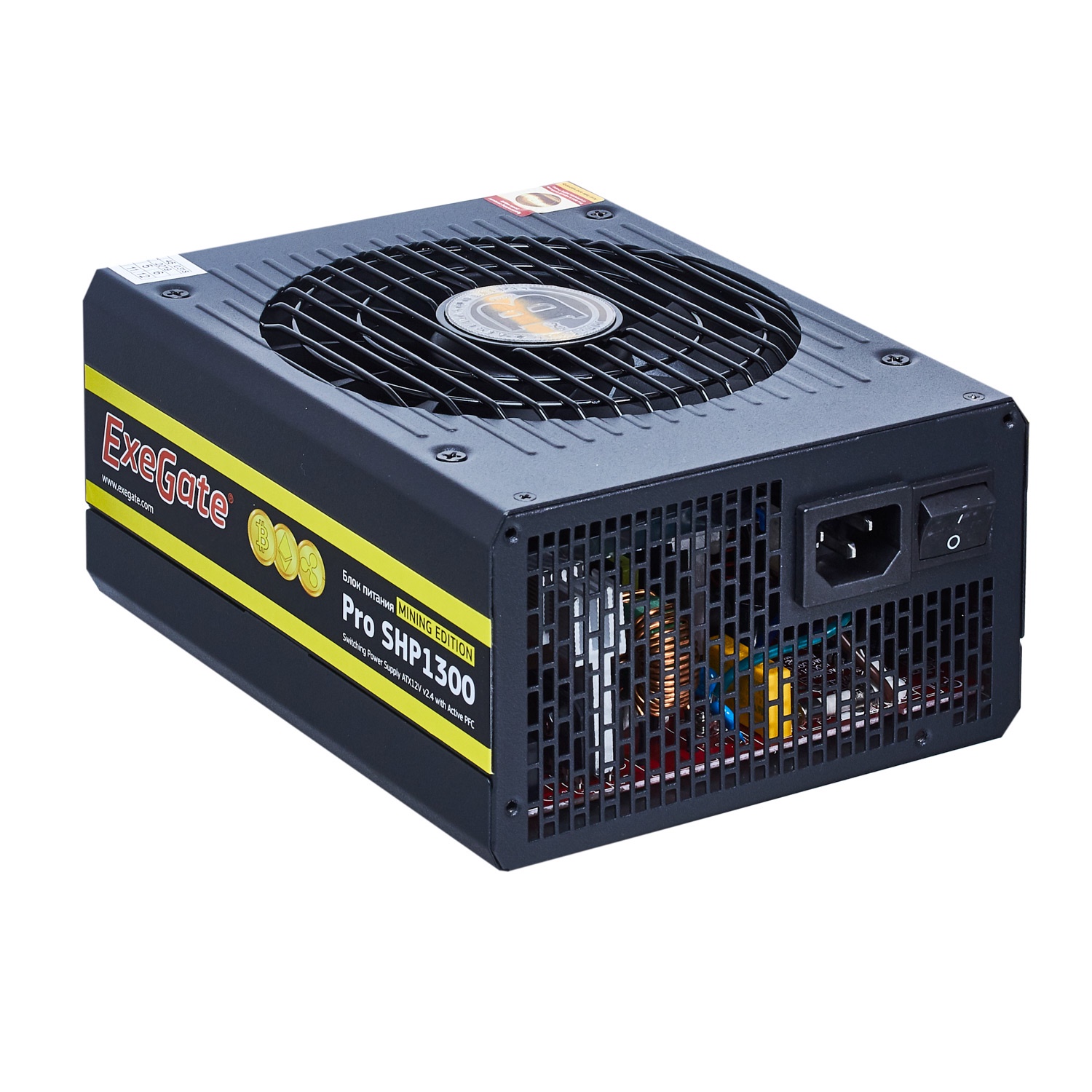 Блок питания 1300W Exegate Pro SHP1300 mining, КПД 88, ATX, black, APFC, 14cm, 2 PCI-E цена Блок питания 1300W Exegate Pro SHP1300 mining, КПД 88, ATX, black, APFC, 14cm, 2 PCI-E цены онлайн