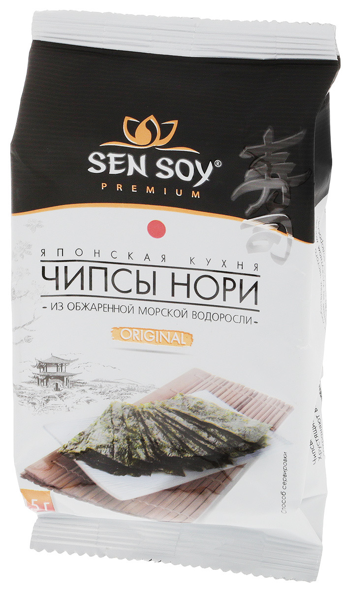 Sen Soy Чипсы-Нори из морской водоросли Original, 4,5 г