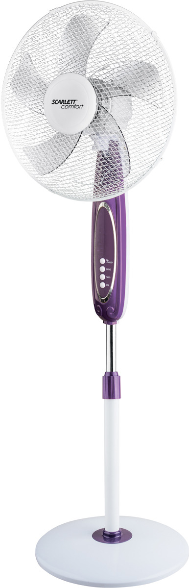 Напольный вентилятор Scarlett Comfort SC-SF111RC04, фиолетовый Напольный вентилятор Scarlett Comfort SC-SF111RC04, фиолетовый
