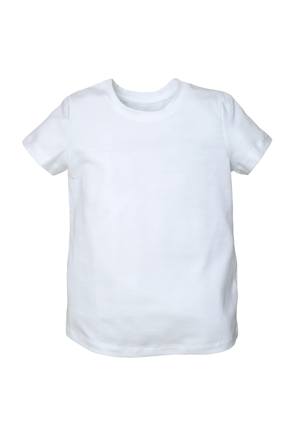 Белая футболка детская без рисунка
