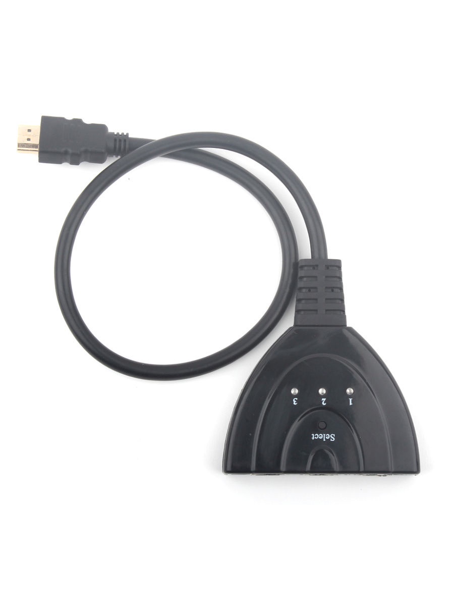 Адаптер-переходник TipTop Переходник Switch HDMI A male-3 HDMI female, 4605180026299, черный
