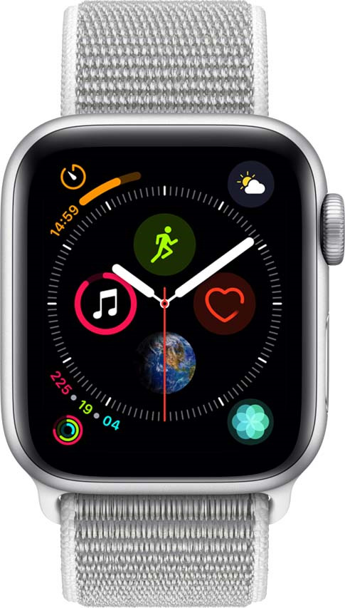фото Умные часы Apple Watch Series 4 GPS A1977, MU652, 40 мм, серебристый