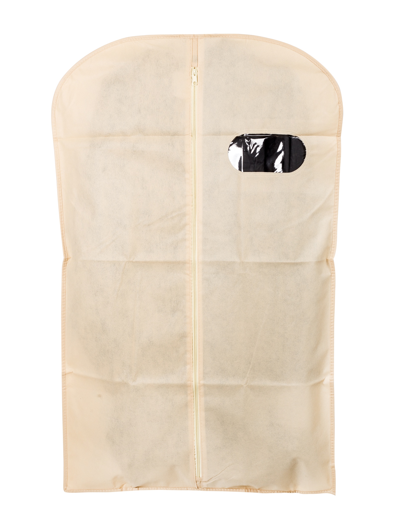 Чехол для одежды IQ Format с окном 60×100 см, 4627151966984, бежевый