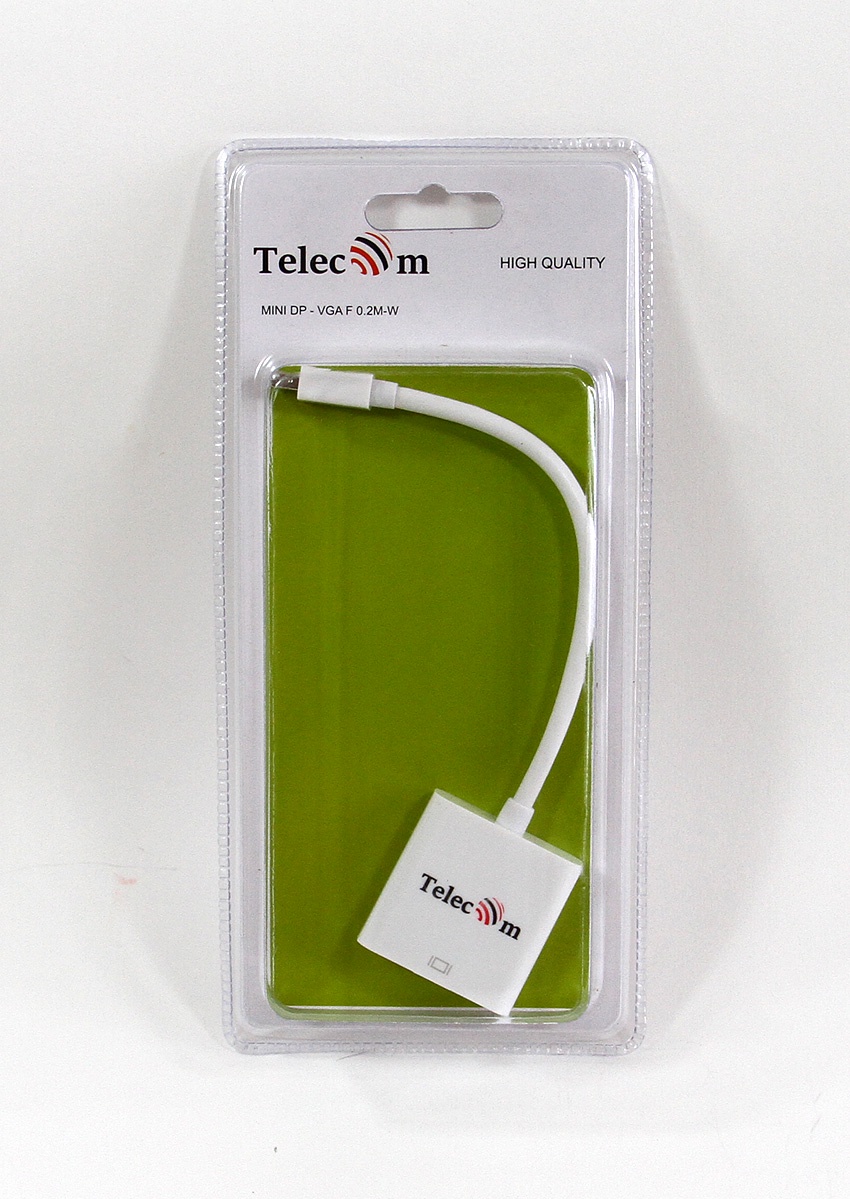 фото Кабель TELECOM Mini Display Port M → VGA F, TA6070, белый