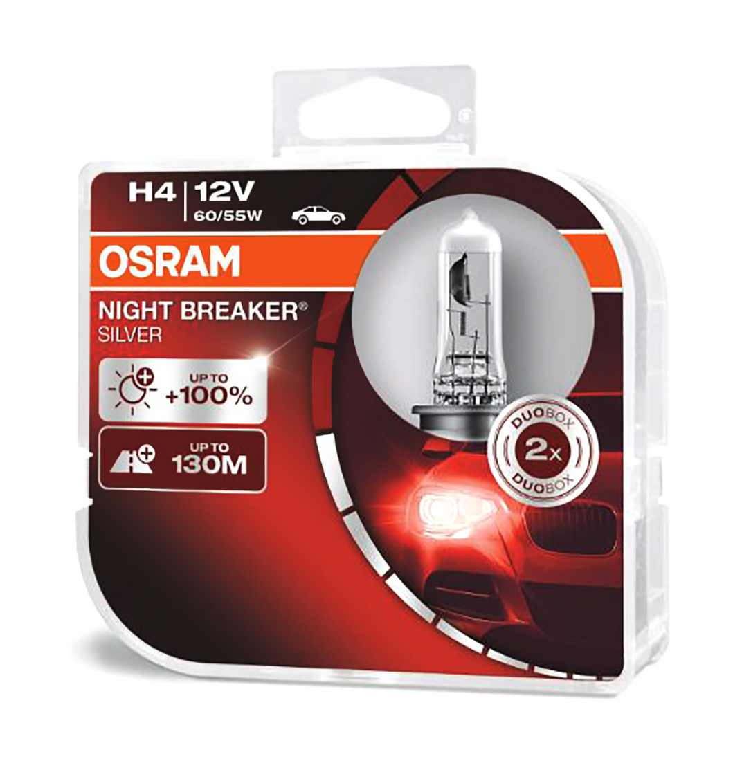 фото Лампа автомобильная Osram NIGHT BREAKER SILVER 60/55 Вт, Галогенная