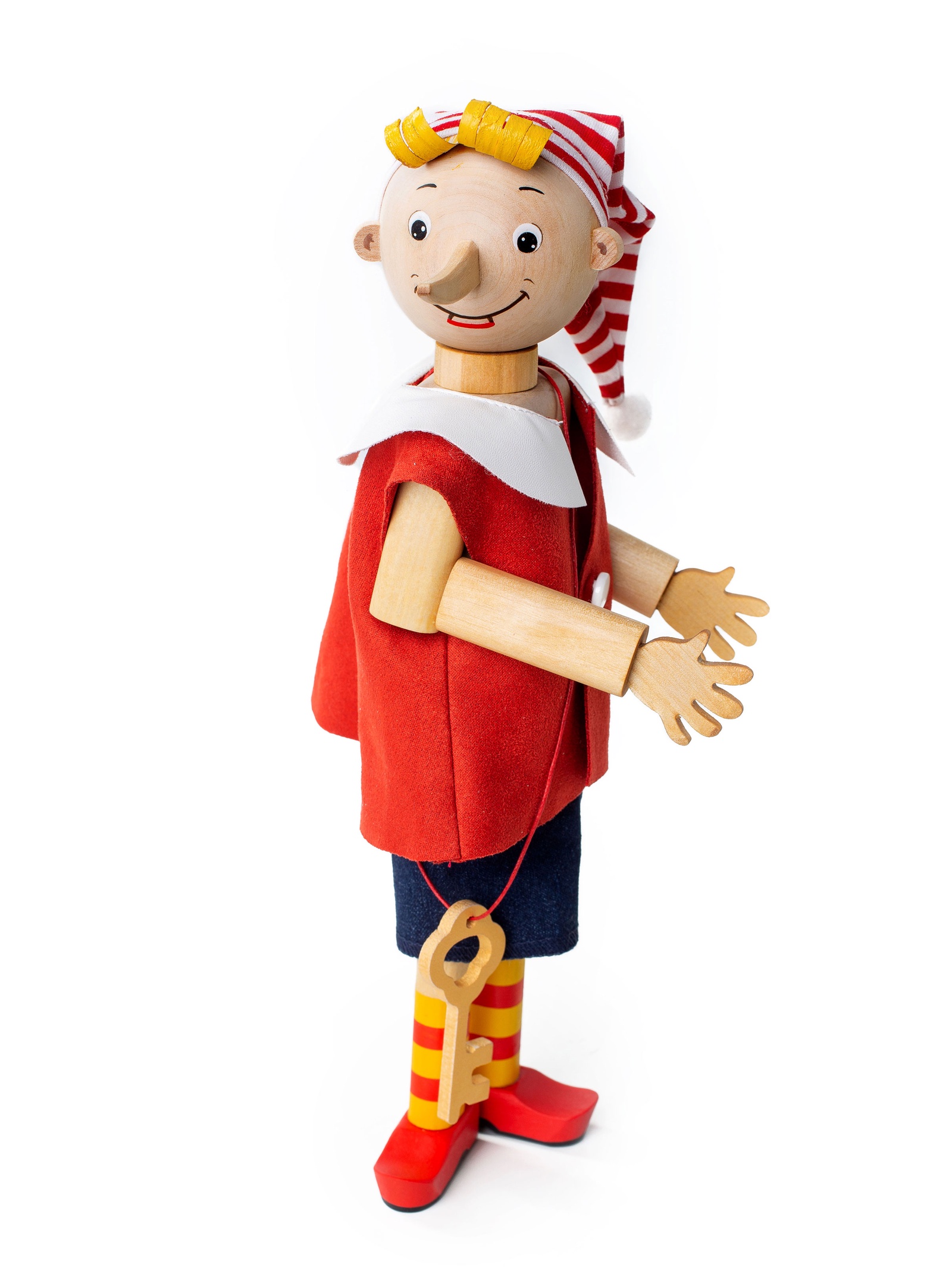 фото Кукла BochArt Игрушка деревянная Буратино, BU101 светло-бежевый