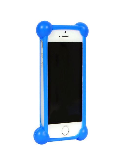 фото Чехол для сотового телефона IQ Format Бампер силиконовый универсальный 3,5-4,7, 4627104422451, синий
