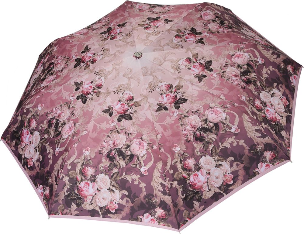 Зонт женский Fabretti, L-19116-1, темно-розовый