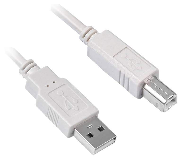 фото Кабель Dahan USB2.0-AM/BM, DH-USB2.0-AM/BM-5, светло-серый