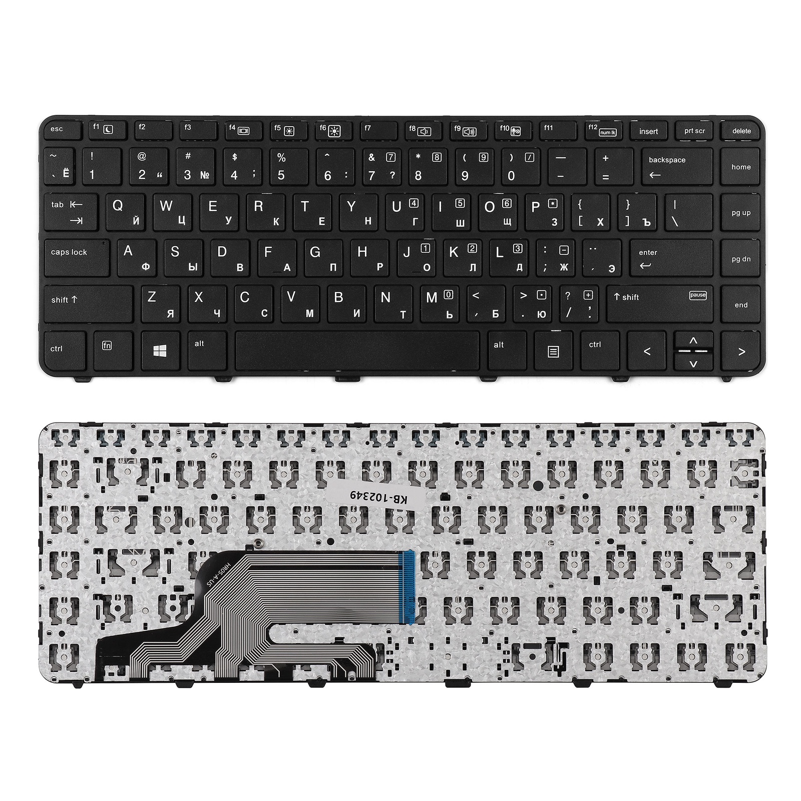 Клавиатура TopOn HP Probook 430 G3, 440 G3 Series. Плоский Enter. С рамкой. PN: 811861-251, 811861-001., KB-102349, черный Клавиатура TopOn HP Probook 430 G3, 440 G3 Series. Плоский Enter. С рамкой. PN: 811861-251, 811861-001., KB-102349, черный