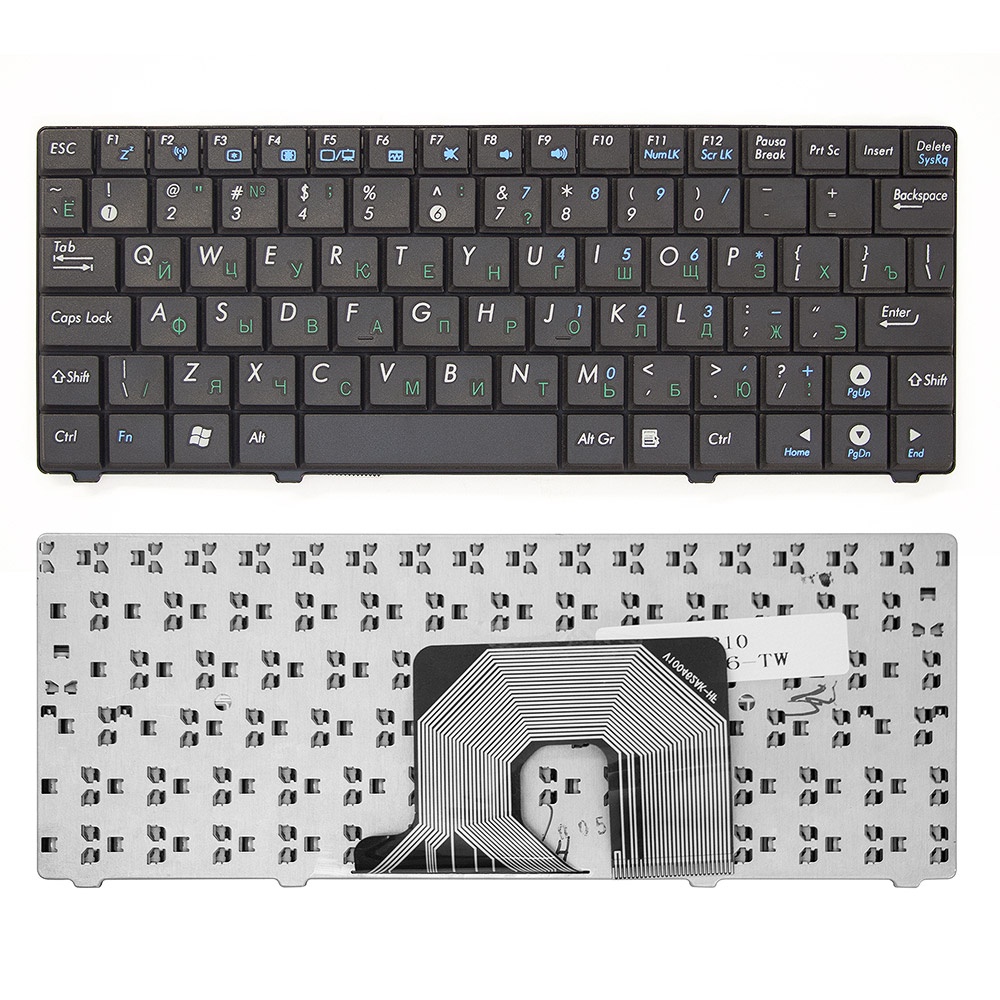 Клавиатура TopOn Asus Eee PC T91, 900HA Series. Плоский Enter, Без рамки. PN: 04GOA092KUS11, MP-08F43US-5282, V100462AS1., TOP-100310, черный Клавиатура TopOn Asus Eee PC T91, 900HA Series. Плоский Enter, Без рамки. PN: 04GOA092KUS11, MP-08F43US-5282, V100462AS1., TOP-100310, черный