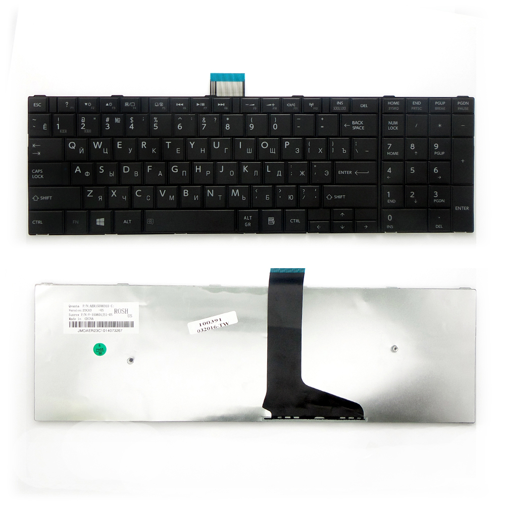 Клавиатура TopOn Toshiba Satellite C55, C55-A Series. Плоский Enter. Без рамки. PN: NSK-TVPSU, 9Z.N7USU.P0R., TOP-100391, черный Клавиатура TopOn Toshiba Satellite C55, C55-A Series. Плоский Enter. Без рамки. PN: NSK-TVPSU, 9Z.N7USU.P0R., TOP-100391, черный