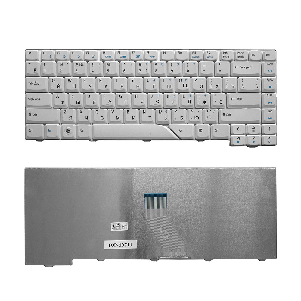 Клавиатура TopOn Acer Aspire 4220, 4230, 4310, 4520, 4710, 4720, 5230, 5300 Series. Плоский Enter. Без рамки. PN: V072146AS1., TOP-69711, черный