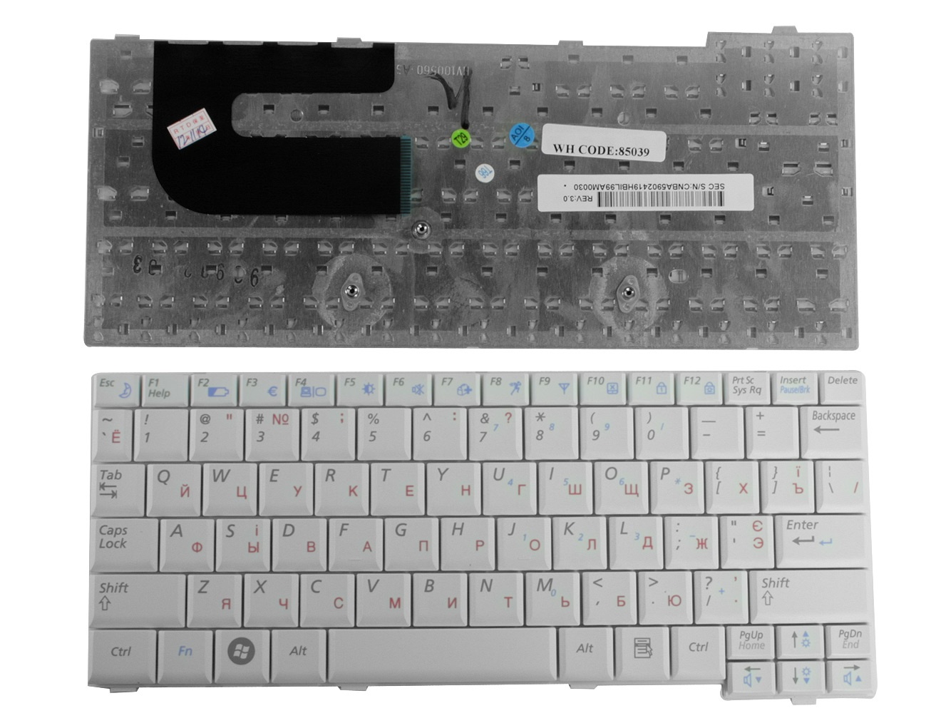Клавиатура TopOn Samsung NC10, N110, N130, N140 Series. Плоский Enter. Без рамки. PN: BA59-02697D, CNBA5902419QBIL., TOP-85039, черный