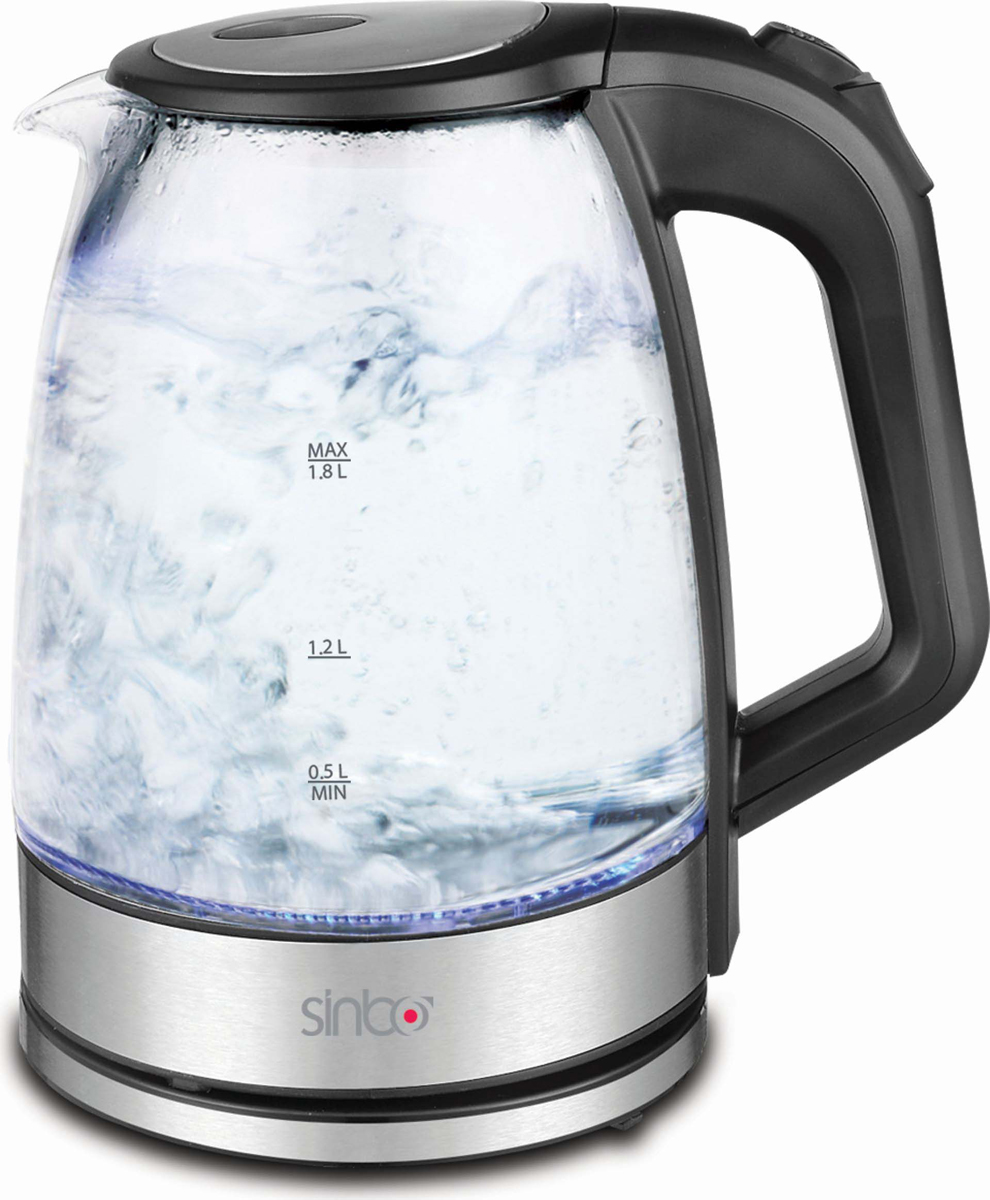 Чайник Sinbo SK 7390, 2200Вт, 1,8 л, Transparent