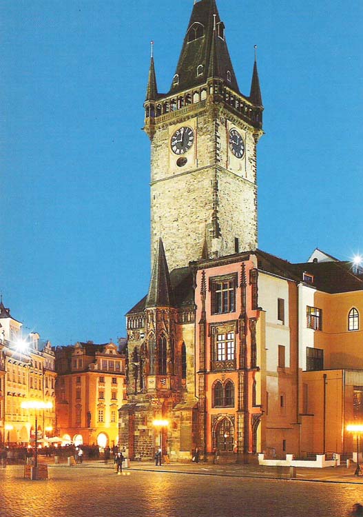 фото Почтовая открытка "Prague. The Old Town Square and Town Hall". Чехия, начало ХХI века