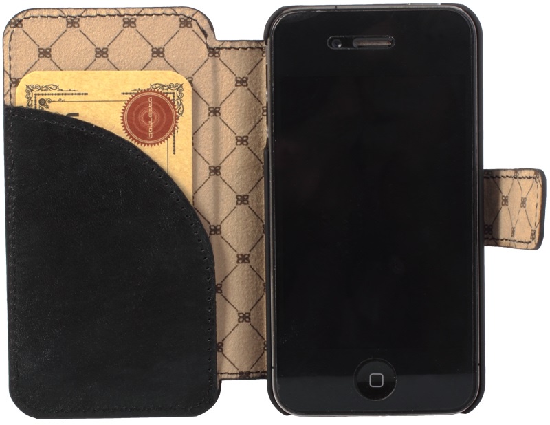 Чехол для сотового телефона Bouletta Walletcase iPhone 4, MCWLBLSA1I4, черный