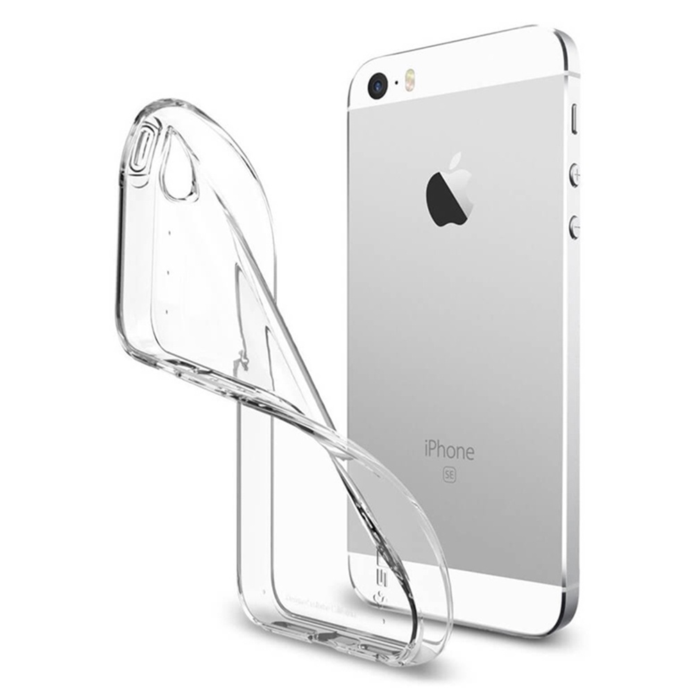 Чехол для сотового телефона Мобильная мода iPhone 5/5S/SE Накладка силиконовая прозрачная, белый