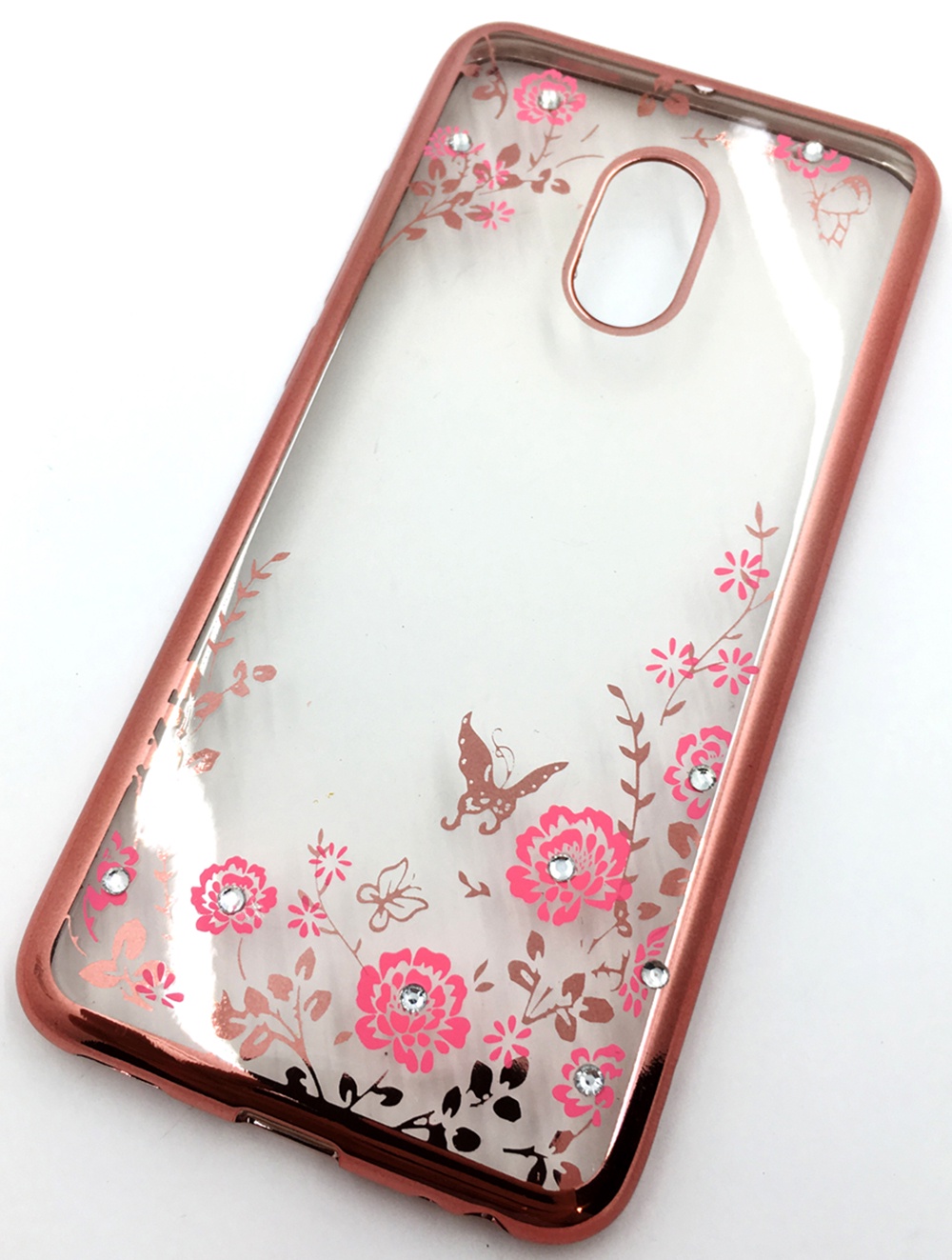 Чехол для сотового телефона Мобильная мода Meizu Pro 6 Силиконовая, прозрачная накладка со стразами, 6371R, розовый