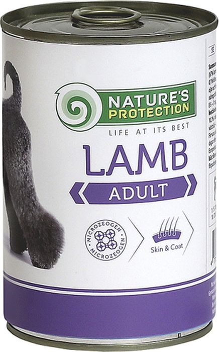 фото Консервы Nature’s Protection Adult Lamb для собак, ягненок, 400 г