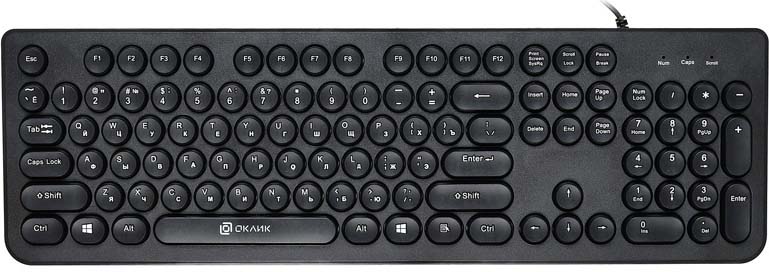 Клавиатура Oklick 400MR, черный