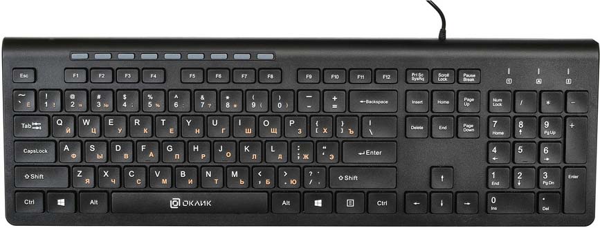 Клавиатура Oklick 480M, черный