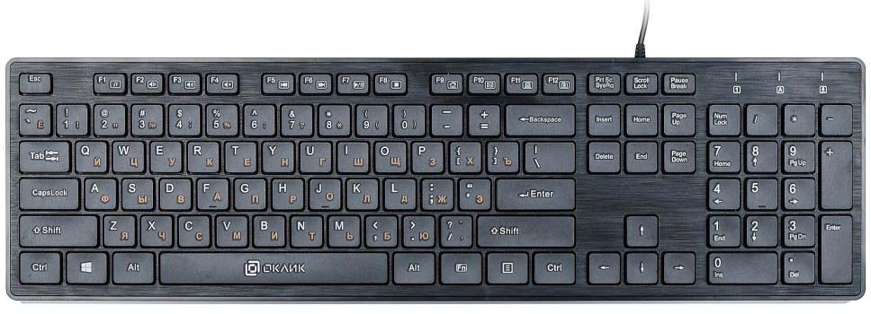 Клавиатура Oklick 500M, черный
