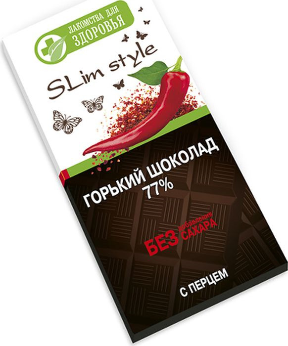 Шоколад Лакомства для здоровья Slim Style с перцем, 60 г