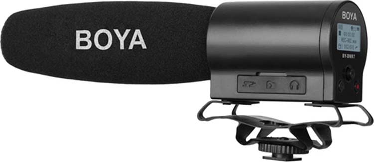 Микрофон-рекордер Boya BY-DMR7, для DSLR камер и видеокамер