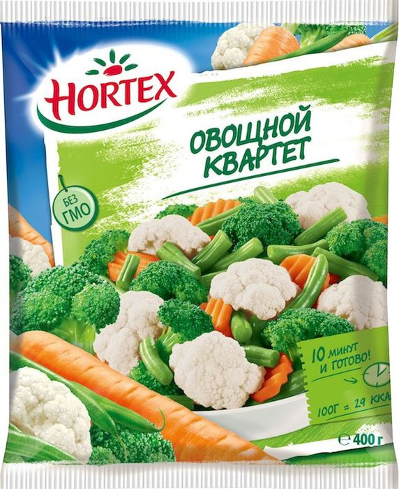 Смесь замороженная Hortex Овощной квартет, 400 г