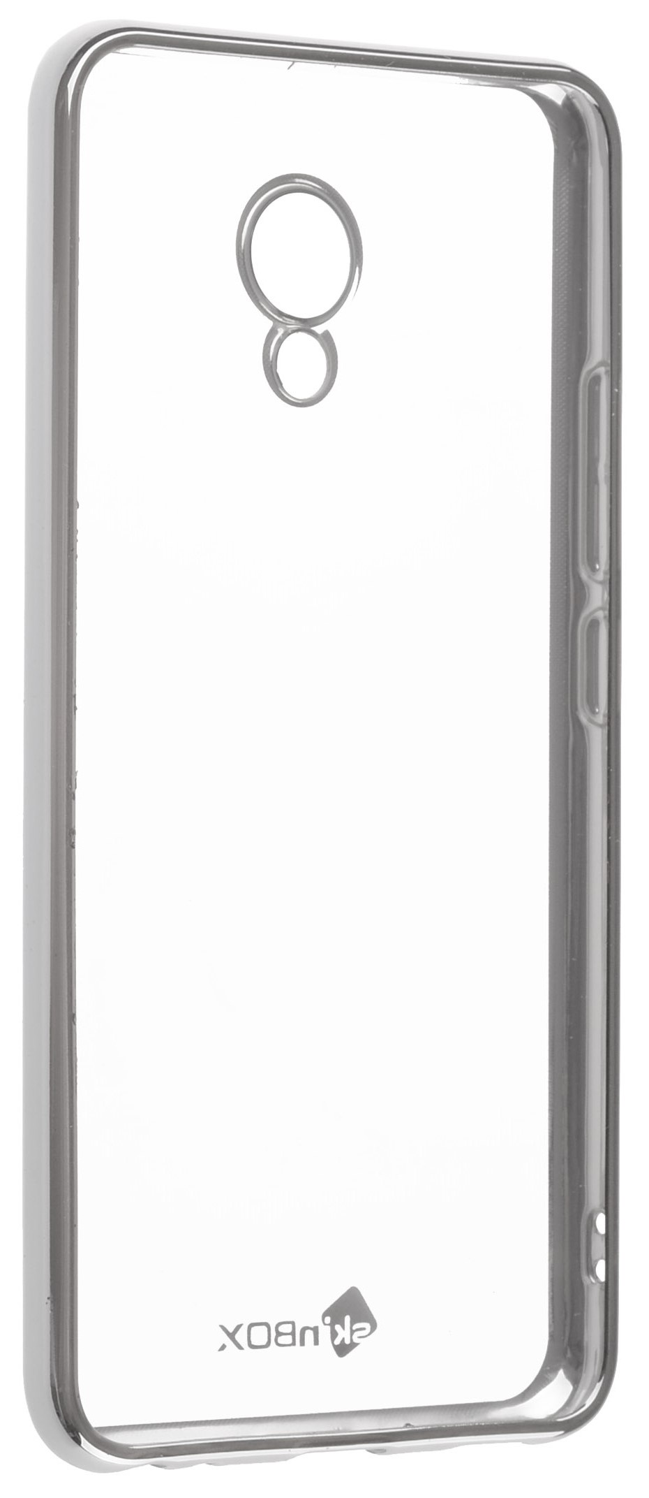 фото Чехол для сотового телефона skinBOX Silicone chrome border, 4630042524514, серебристый