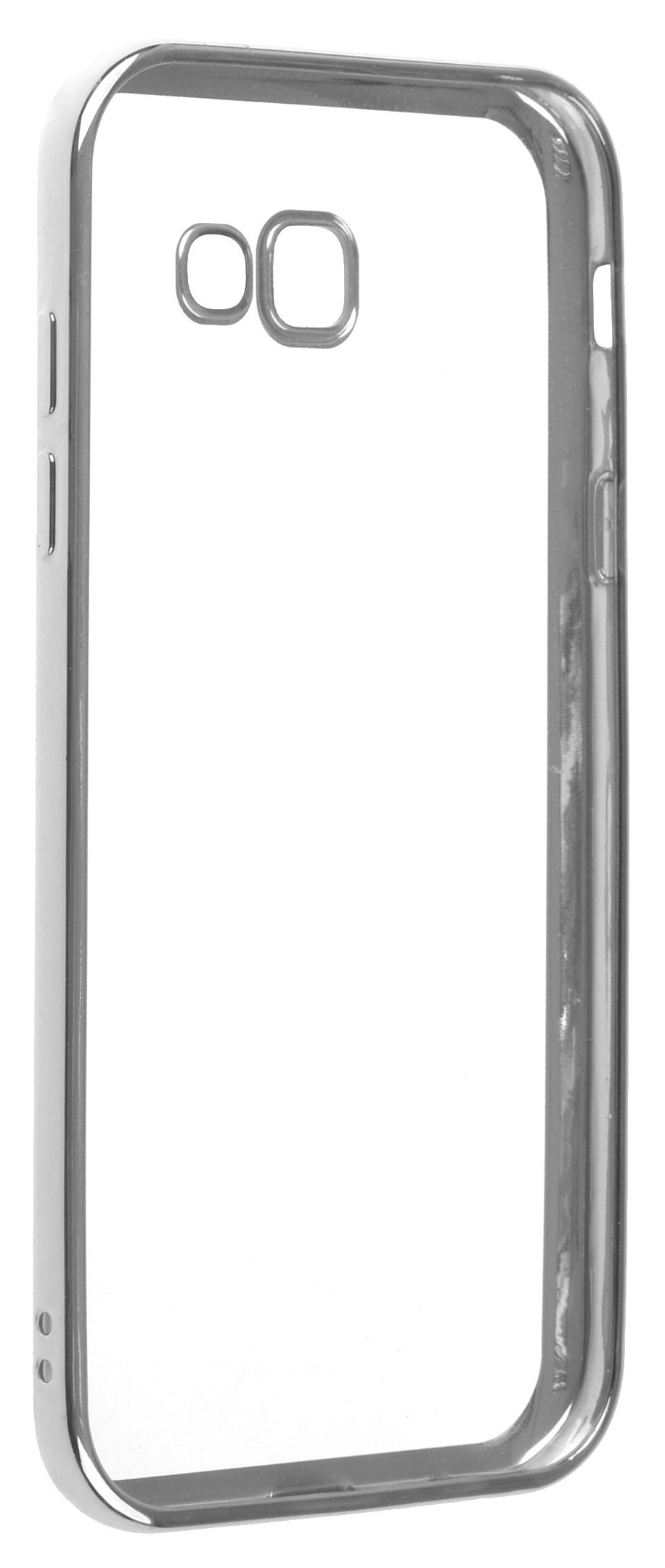 фото Чехол для сотового телефона skinBOX Silicone chrome border, 4630042524552, серебристый