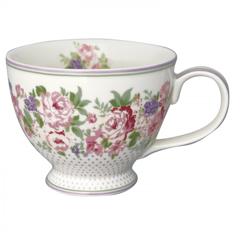 фото Чашка чайная Greengate Rose, STWTECROS0106, белый