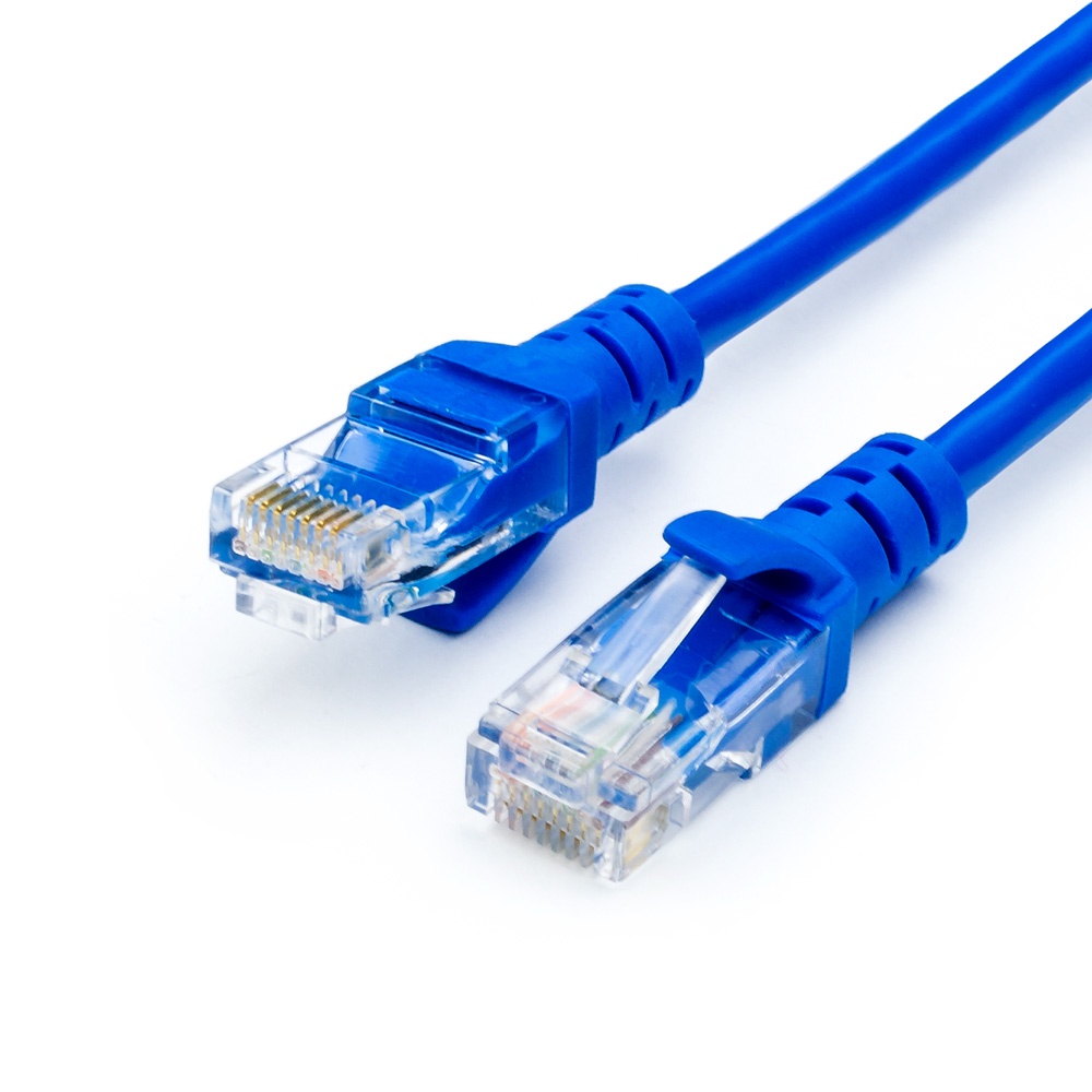 фото Патч-корд ATcom UTP, 0.5 m, литой, RJ45, Cat.5, синий