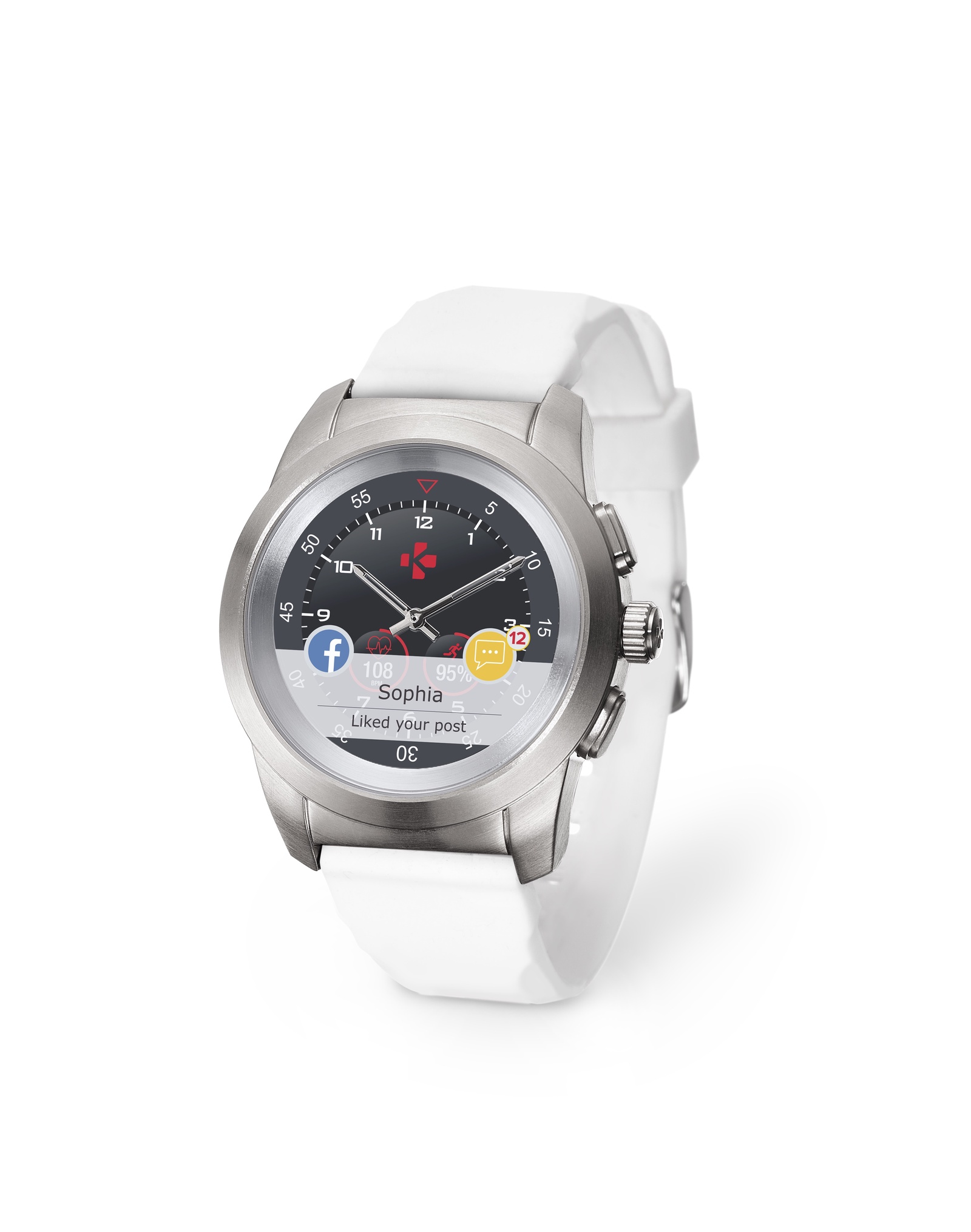 Умные часы MyKronoz Смарт часы гибридные ZeTime Original Petite, 00-00000597, серебристый