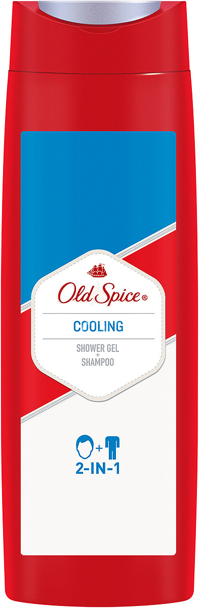 фото Гель для душа и шампунь 2в1 Old Spice Cooling Классический аромат, 400 мл