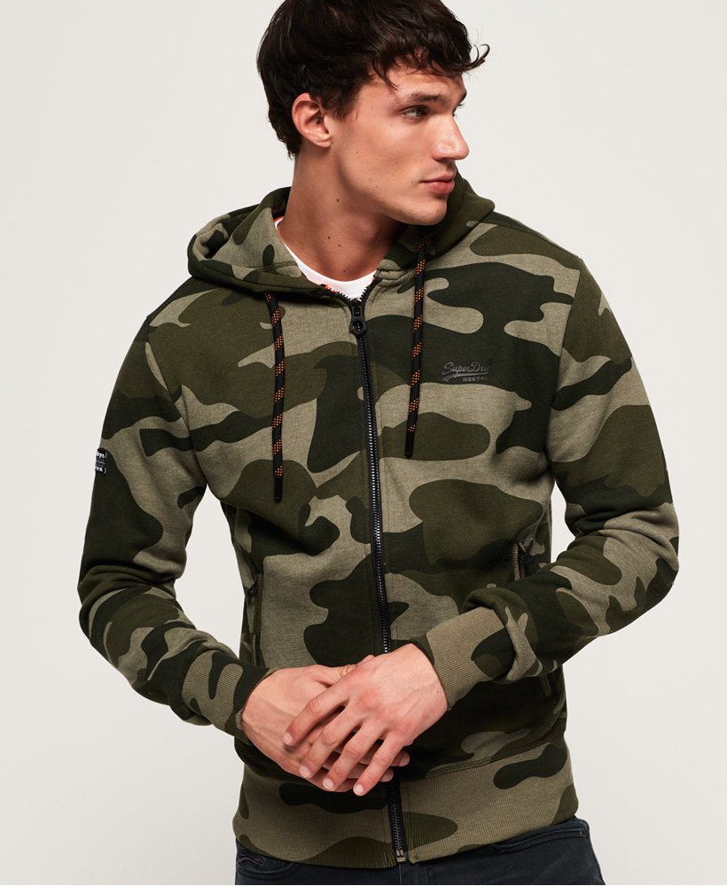 Толстовки хаки мужские. Trussardi Reversible Hoody zip Camouflage.