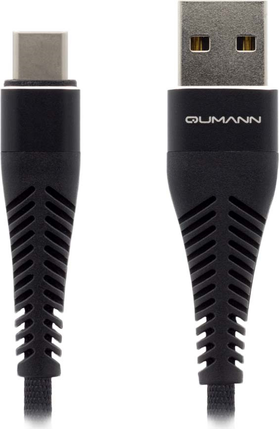 фото Кабель Qumann Type-C 2,1А, 21350, черный, 1 м