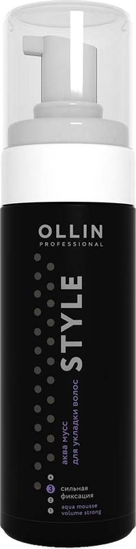 фото Ollin Аква мусс для укладки сильной фиксации Style Aqua Mousse Strong 150 мл Ollin professional